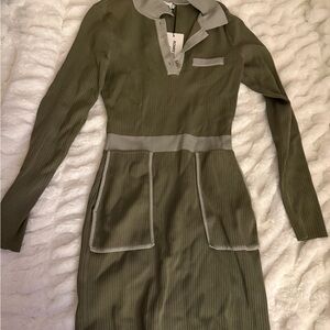 Stylish Olive Green Dress